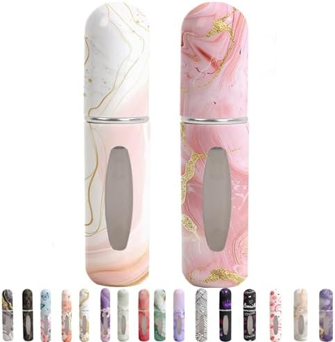 Perfume Travel Refillable Bottle– Portable Mini Sprayer,Empty Perfume Bottles with Unique Patte... | Amazon (US)
