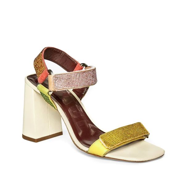 Betty Rhinestone Heel, Cream Multi | The Avenue