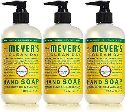 Mrs. Meyer's Hand Soap, Made with Essential Oils, Biodegradable Formula, Honeysuckle, 12.5 fl. oz... | Amazon (US)