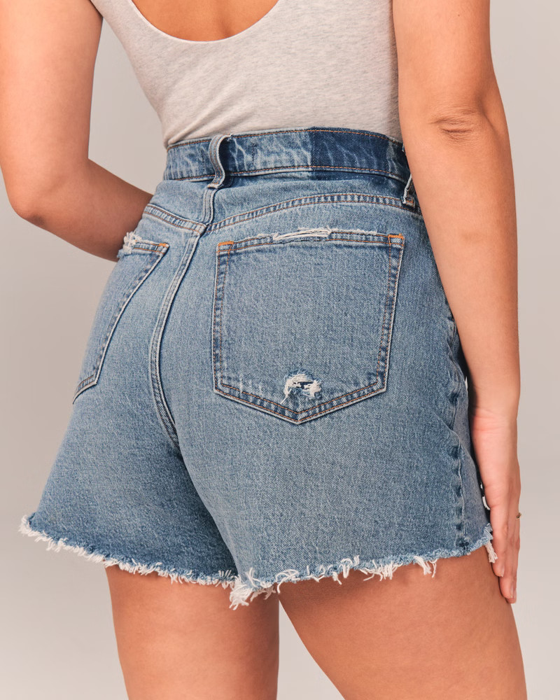 Curve Love High Rise Dad Shorts | Abercrombie & Fitch (US)