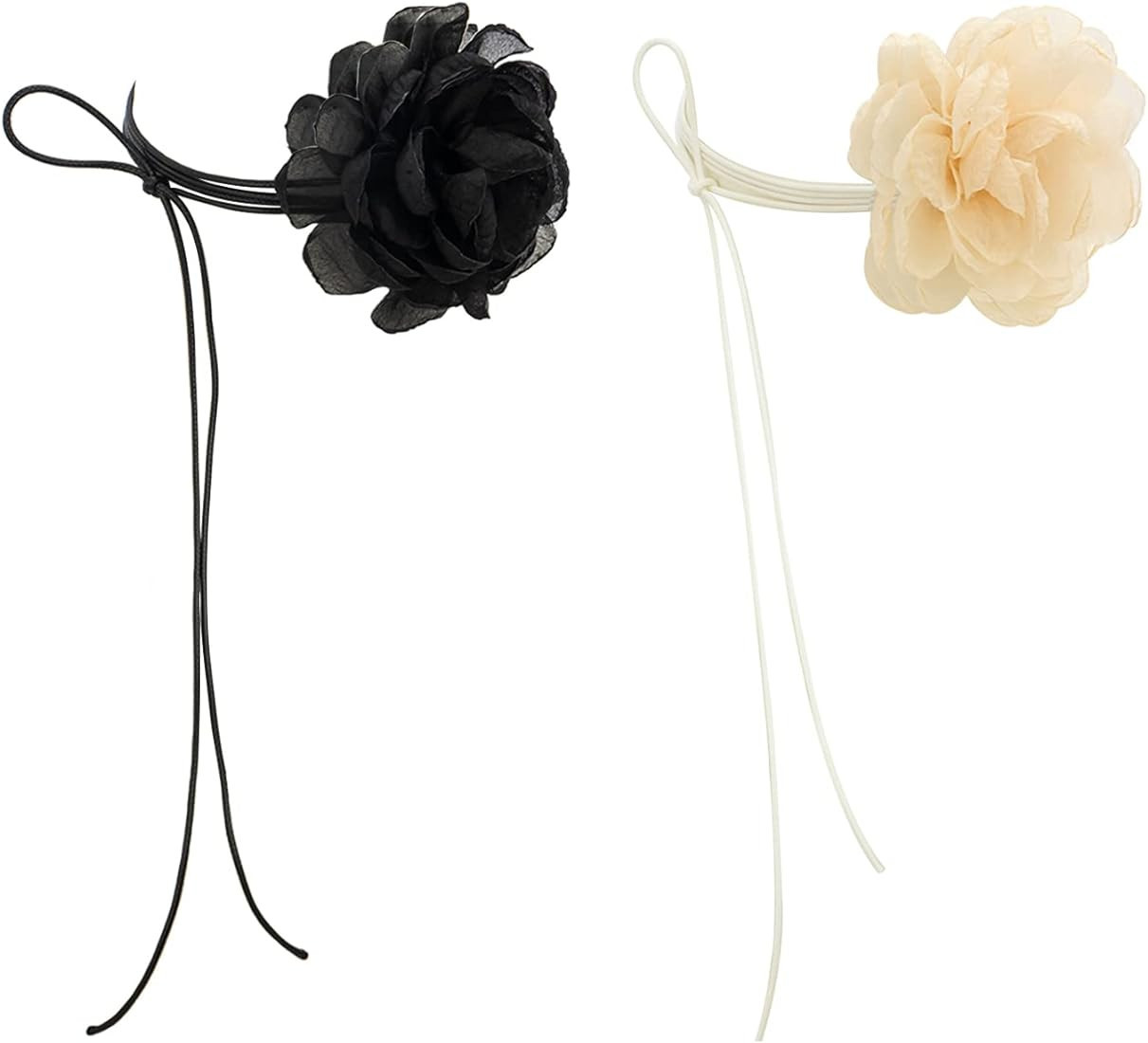 Salircon Big Rose Flower Choker Necklaces for Women Girls Y2K Yarn Floral Velvet Choker Neckband ... | Amazon (US)