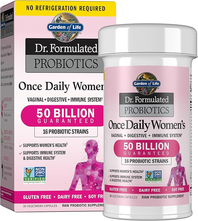 Garden of Life Once Daily Dr. Formulated Probiotics for Women 50 Billion CFU 16 Probiotic Strains... | Amazon (US)