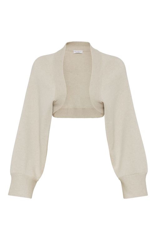 Brunello Cucinelli Double knit shrug in Cool Beige at Nordstrom, Size Xx-Small Eu | Nordstrom