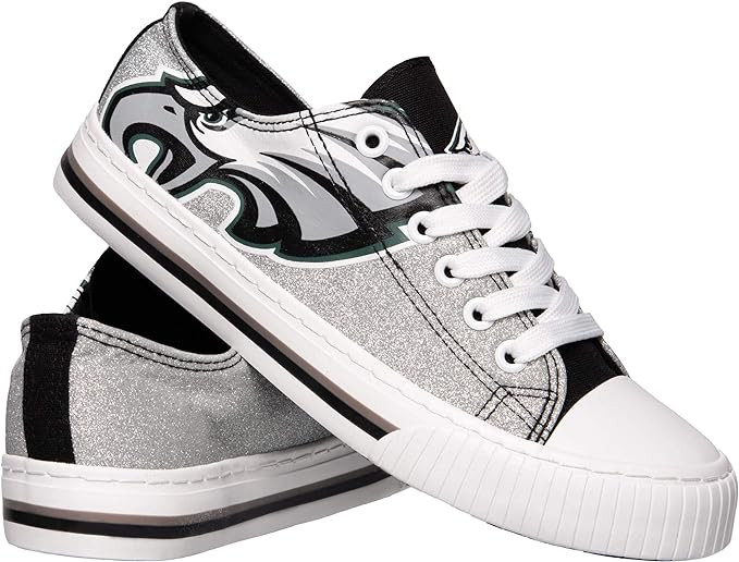 FOCO Women's NFL Team Logo Ladies Fashion Glitter Low Top Canvas Sneakers Shoes Dallas Cowboys Sh... | Amazon (US)