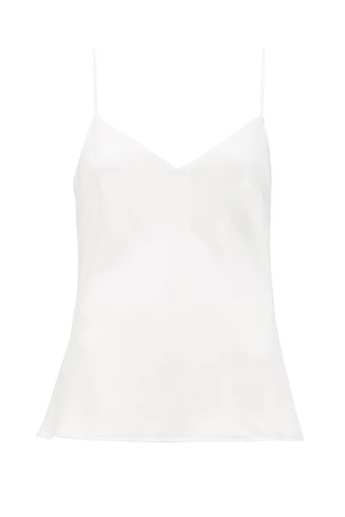 Galvan - Riviera V-neck Satin Camisole - Womens - White | Matches (UK)