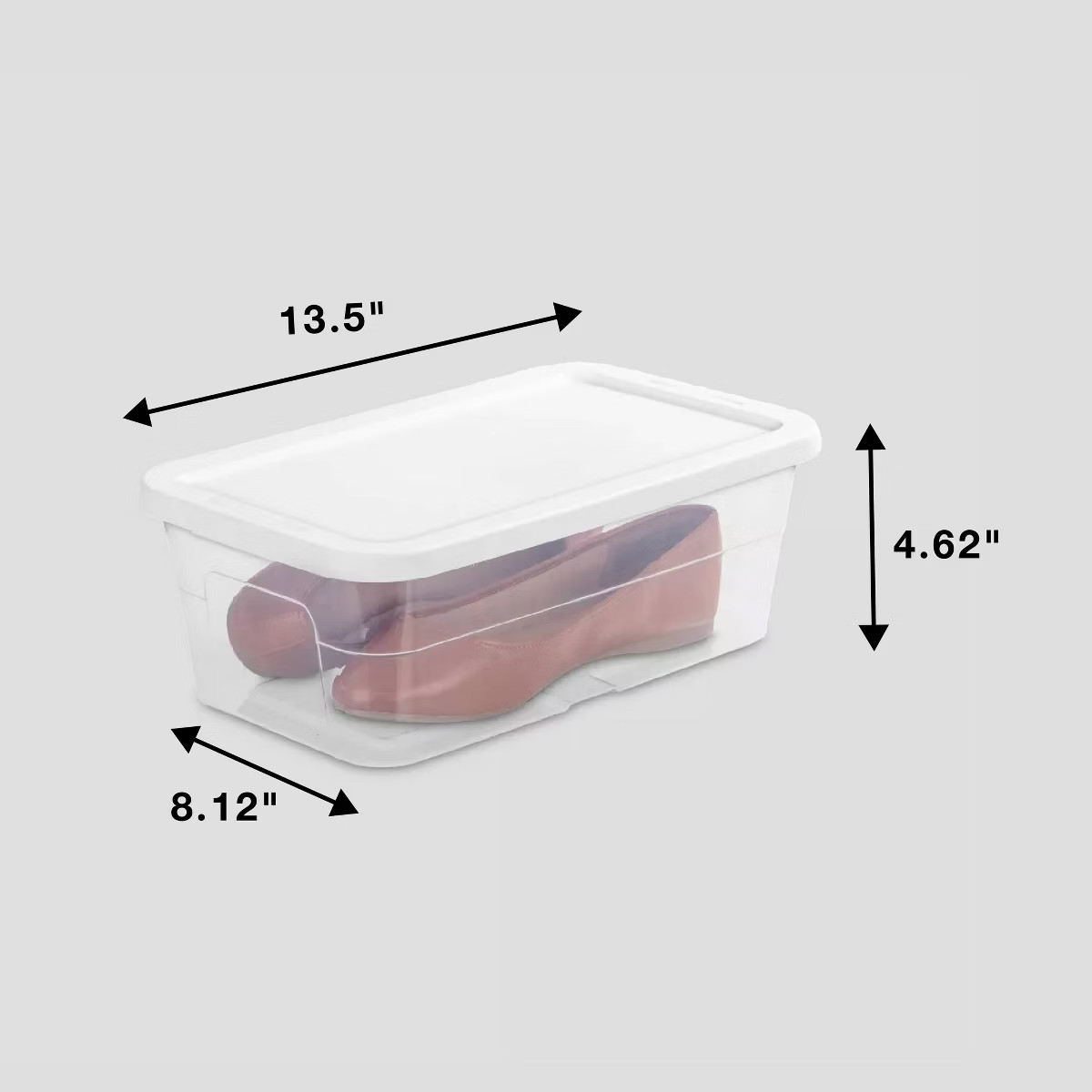 6qt Clear Storage Box White - Room Essentials™: Plastic Storage Container, Stackable, Lidded, P... | Target