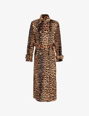 Tate Leopard Shearling Coat | Selfridges