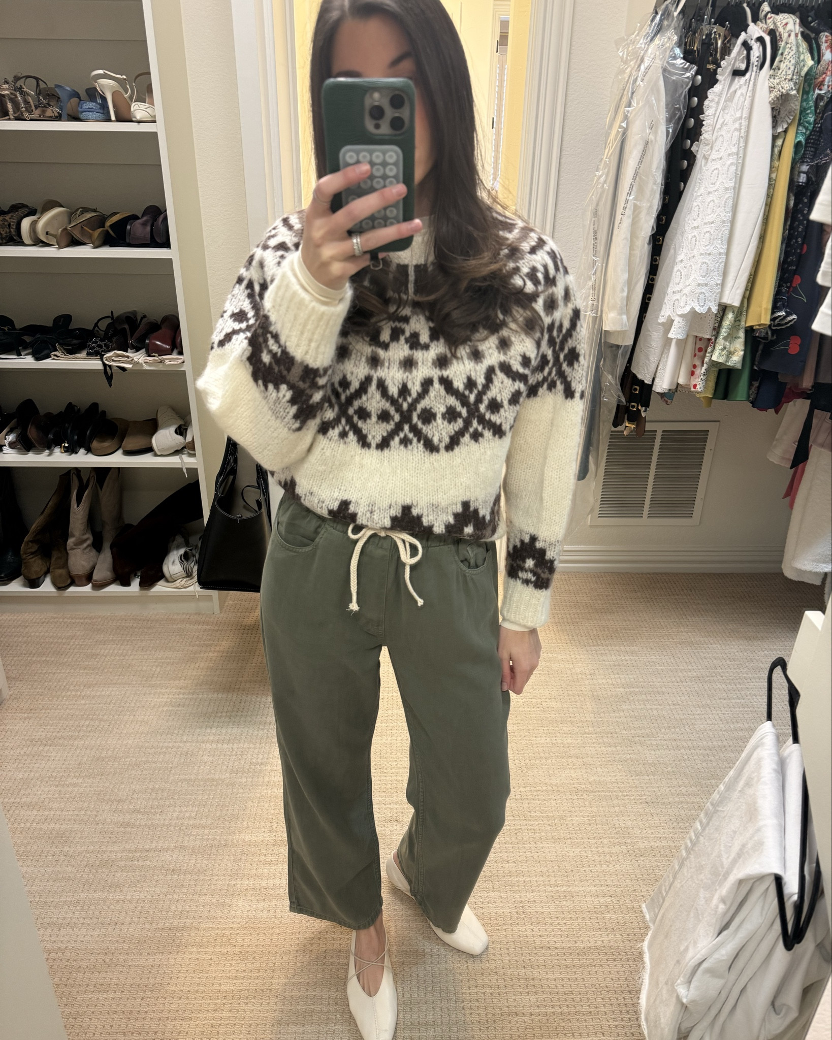Look of the day! These pants are incredibly soft, fall nicely, have an elastic waist so great for anyone expecting or PP. and wearing some of my favorite flats! 10k steps approved and so comfortable. 

#LTKmomlife #LTKSeasonal #LTKootd