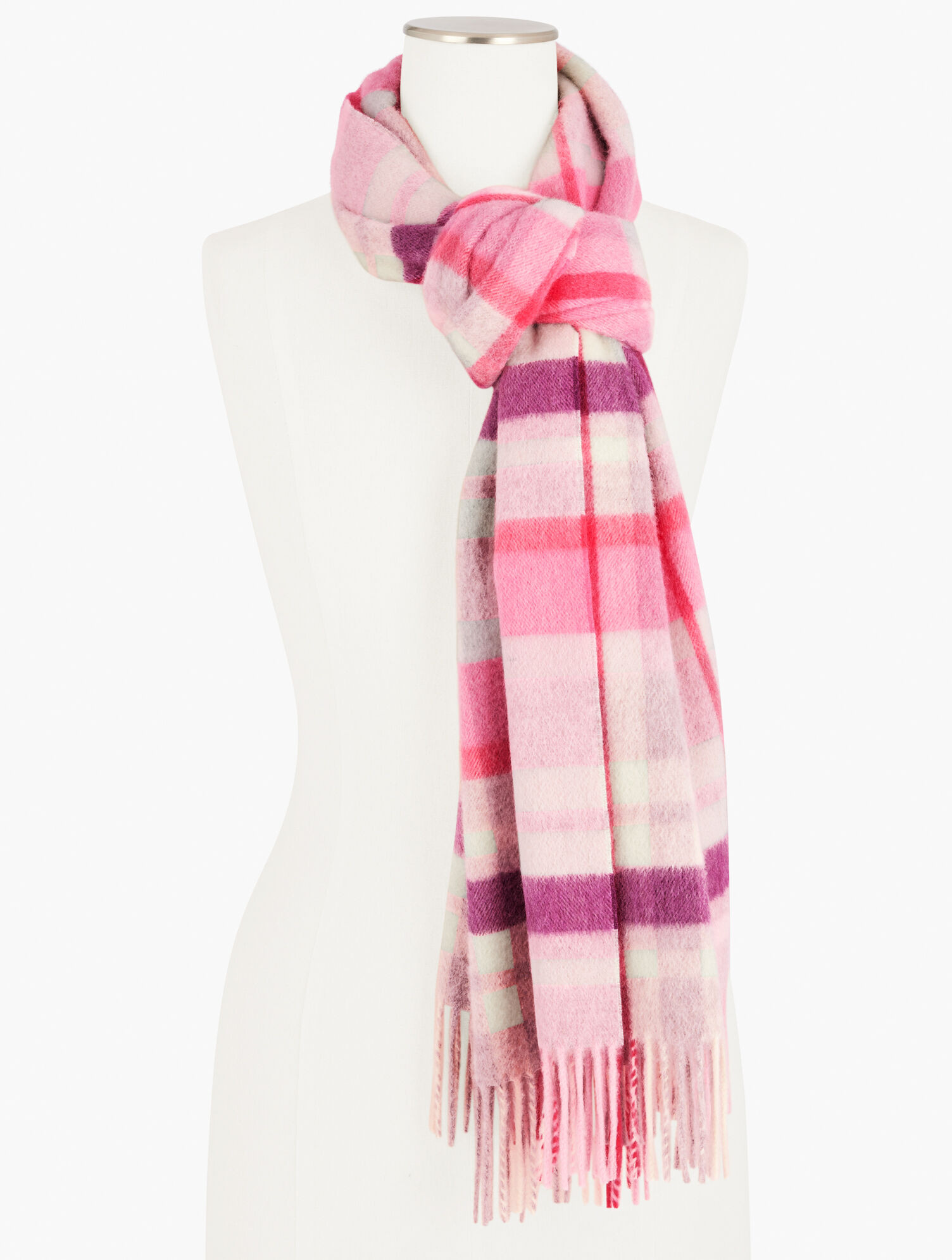 Cashmere Waterweave Scarf - Winter Coral | Talbots