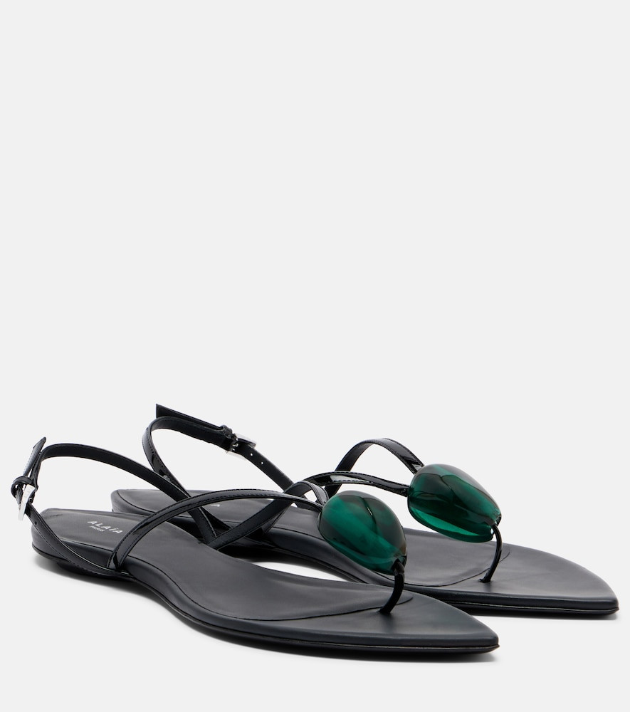 Alaïa Invisible embellished leather sandals | Mytheresa (US/CA)