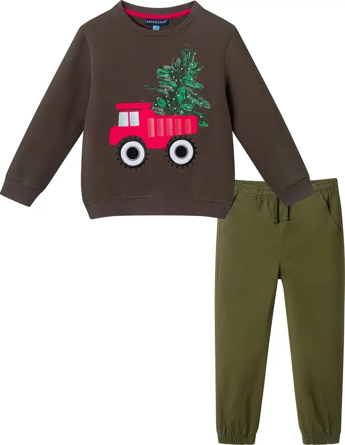 Kids' Appliqué Crewneck Sweatshirt & Joggers Set | Nordstrom