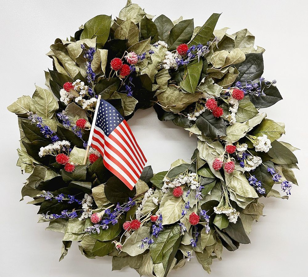 Patriotic Wreath With Flag | Pottery Barn (US)