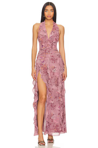 NBD Divya Maxi Dress in Mauve Floral from Revolve.com | Revolve Clothing (Global)