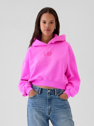 VintageSoft Arch Logo Cropped Hoodie | Gap (US)
