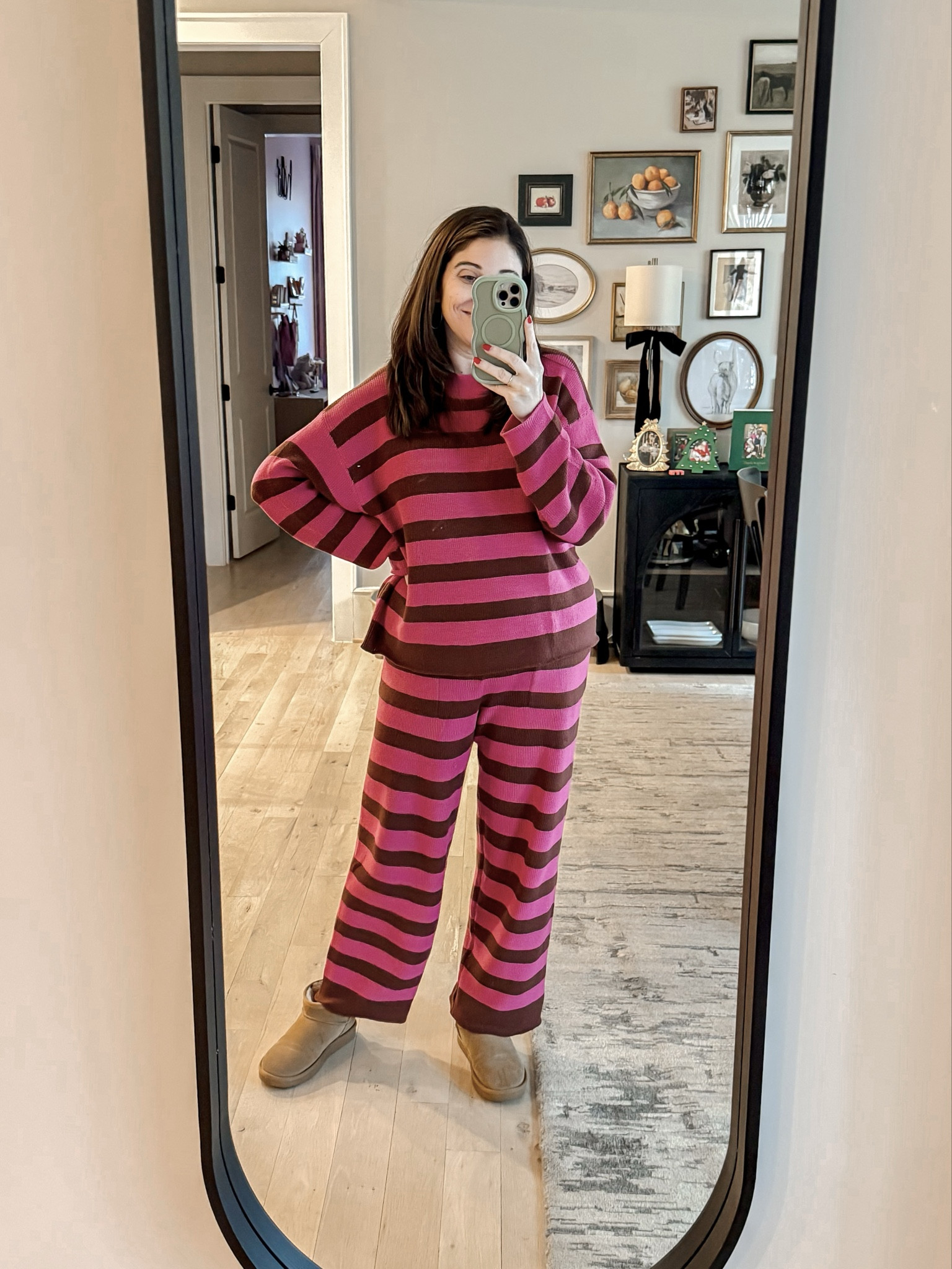 What I wear when I want to look like I care what I look like but also want to feel like I’m wearing pajamas! I like this sweater set from Amazon because I thought it was so fun with the stripes and the unexpected color combination
Set in M (runs slightly large because it stretches out some during the day) / Shorties tts 

#LTKMidsize #LTKootd #LTKOver40