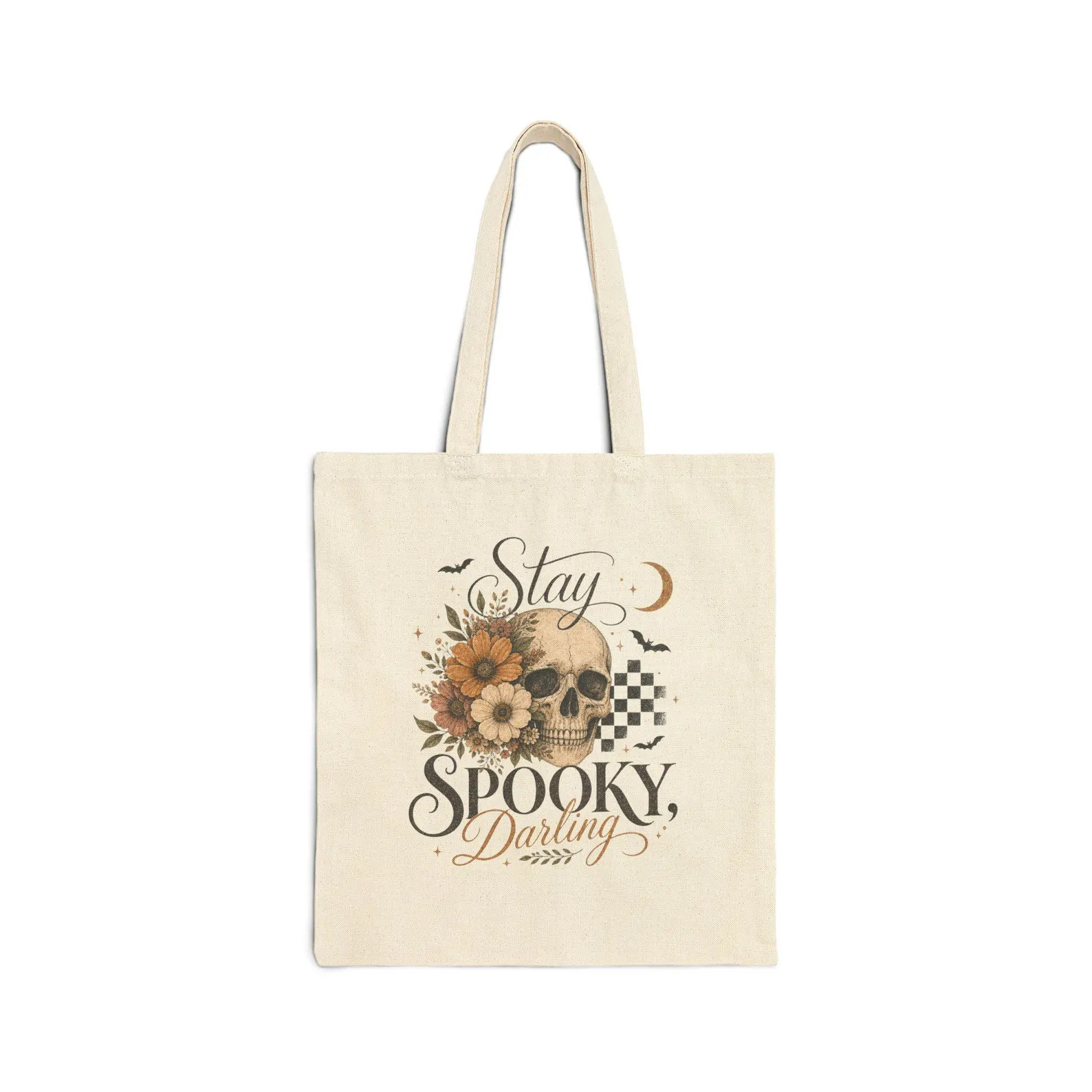 Stay Spooky Darling Tote Bag | Skull Sunflower Design | Etsy (Global)