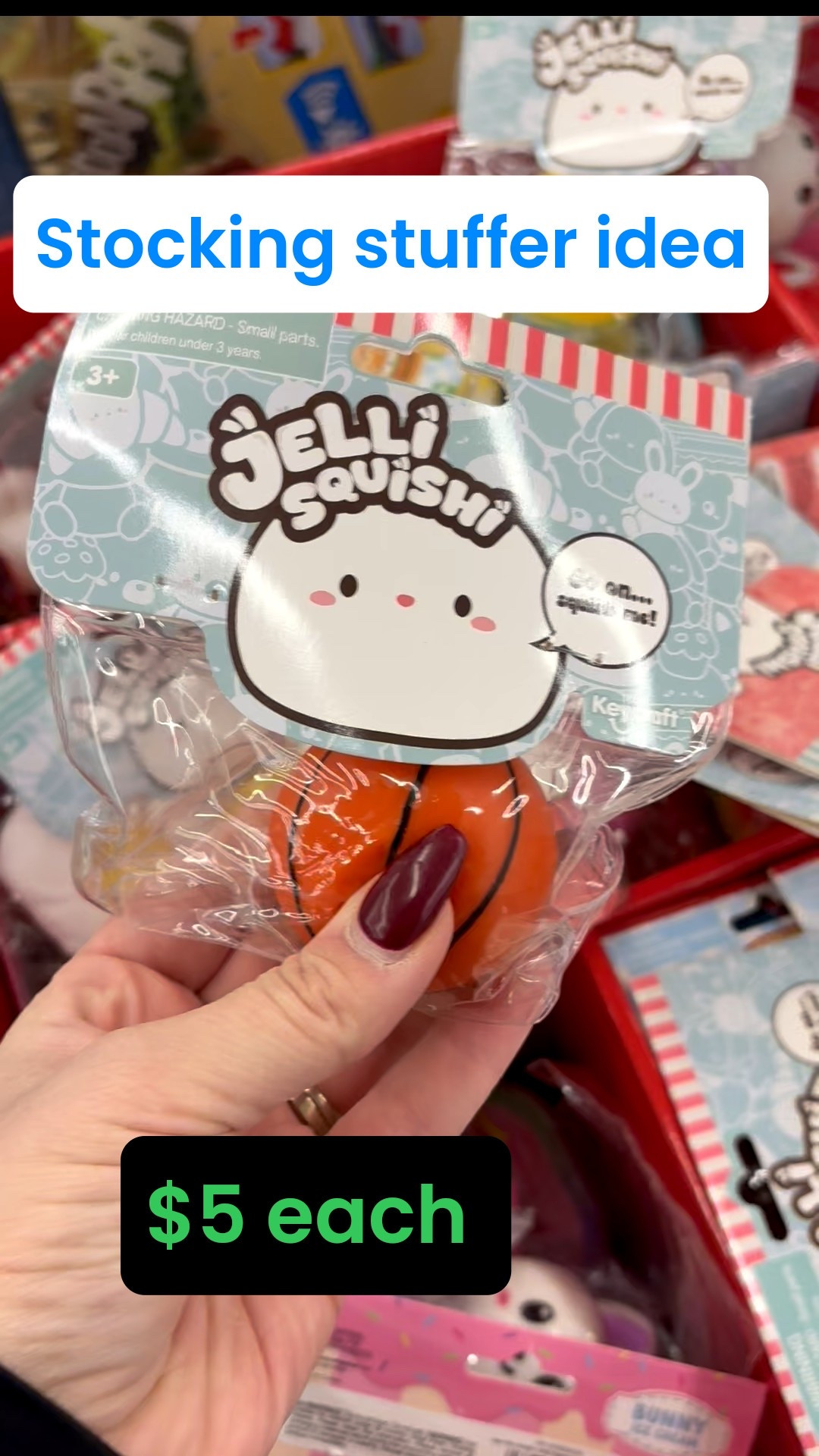 🧦 Stocking stuffer idea 🧦 
$5 each!!! No pictures online but I found them!! You can base the description off the video I took in store. #stockingstuffers #fidget #asmr #squishy 

#LTKGiftGuide #LTKKids #LTKHoliday