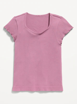 Fitted Seamless Ribbed  Performance Top for Girls | Old Navy (US)