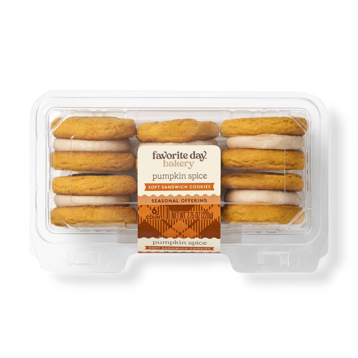 Pumpkin Spice Soft Sandwich Cookies - 7.75oz/6ct - Favorite Day™ | Target