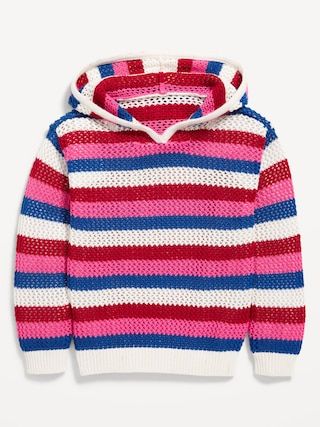 Crochet-Knit Pullover Hoodie for Toddler Girls | Old Navy (US)