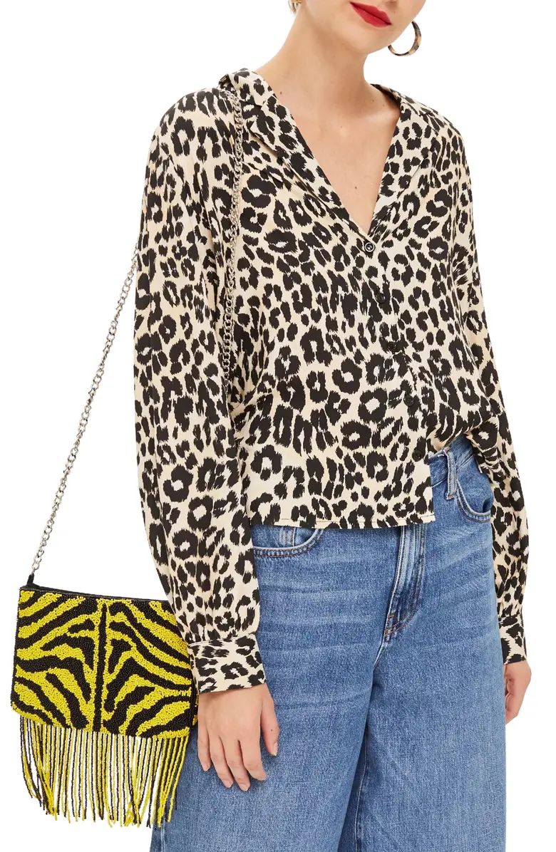 Topshop Jessica Animal Print Blouse | Nordstrom