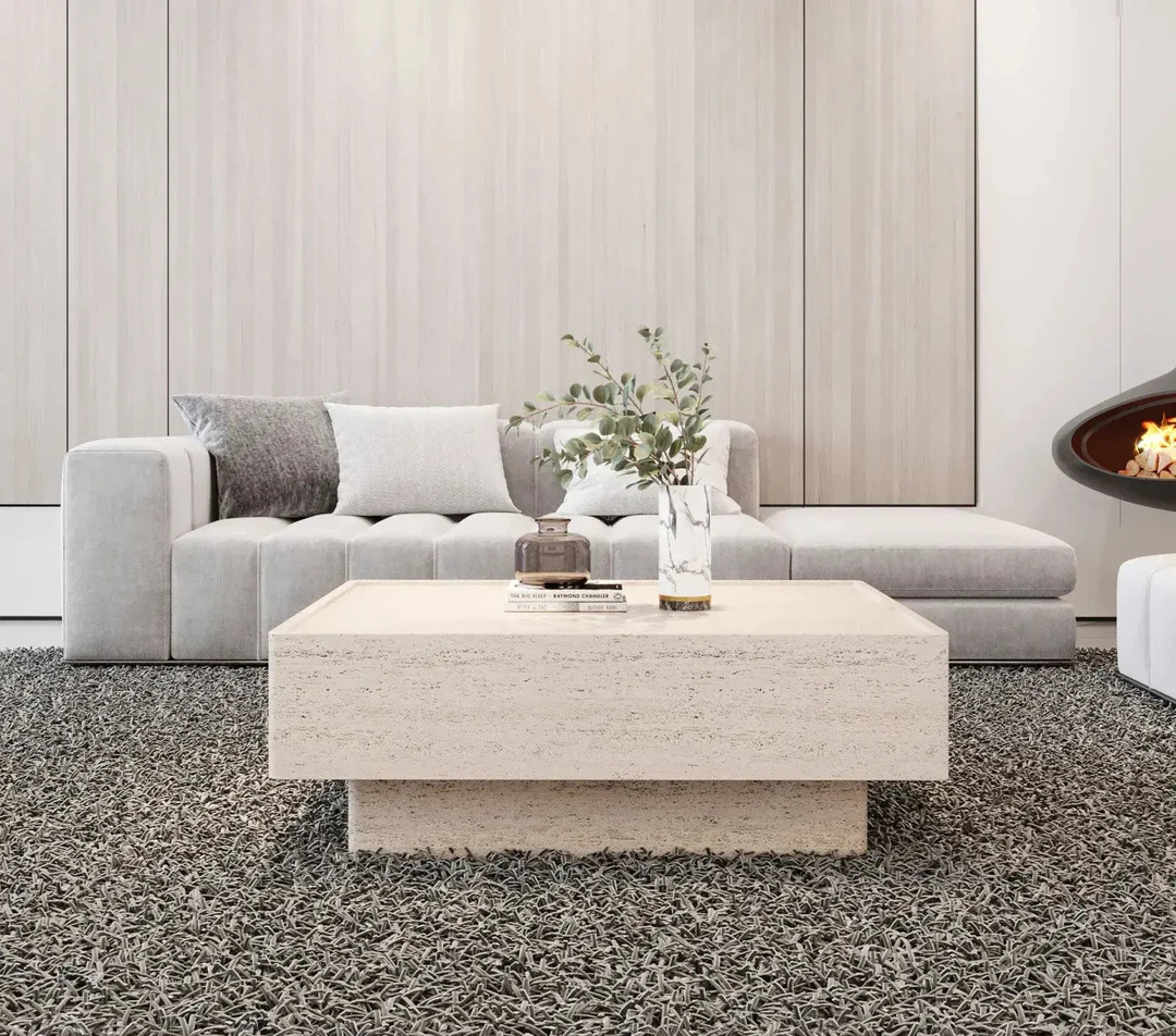 Pangea Collection Travertine Coffee Table Blocco Due - Etsy Canada | Etsy (CAD)