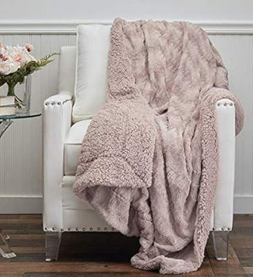 The Connecticut Home Company Faux Fur with Sherpa Reversible Throw Blanket, Many Colors, Super So... | Amazon (US)