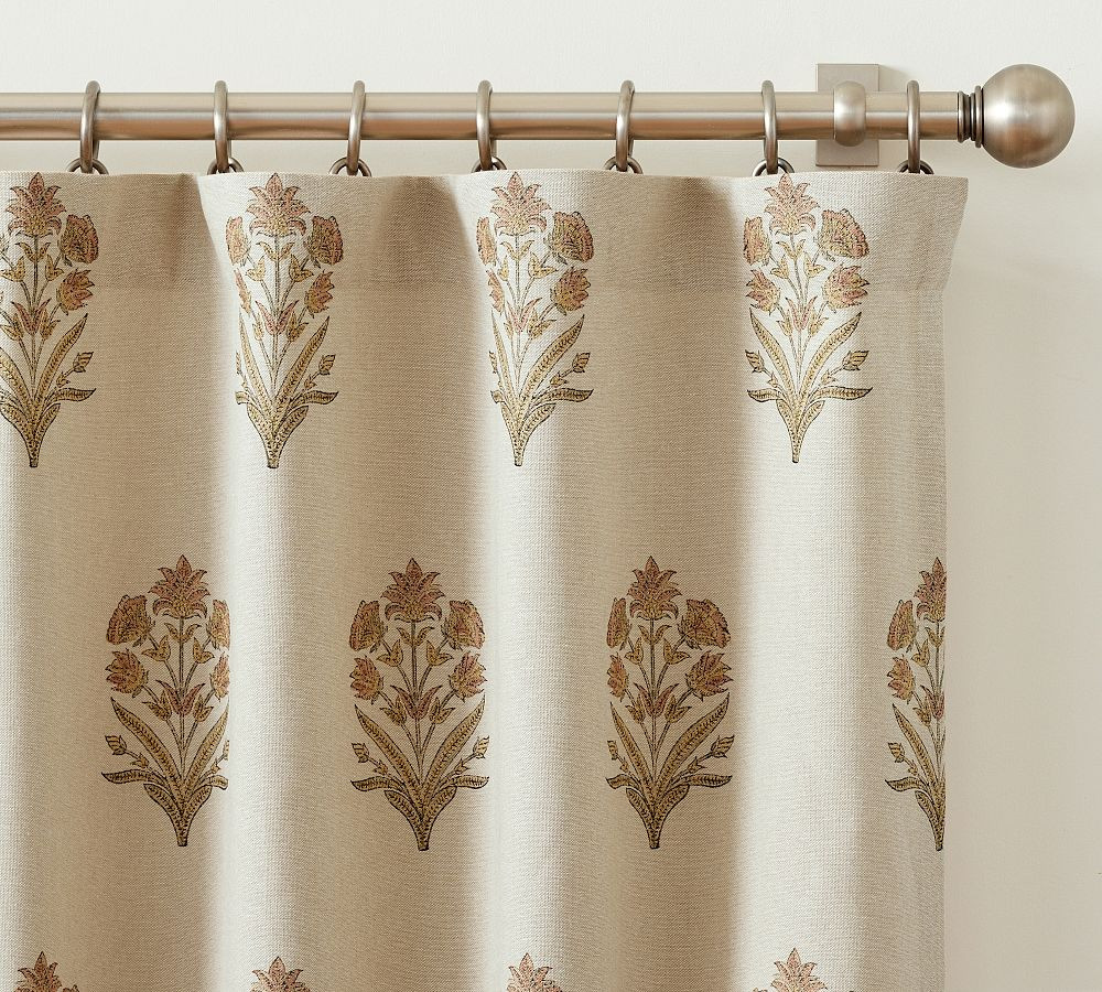 Elinor Floral Mughal Blackout Curtain | Pottery Barn (US)