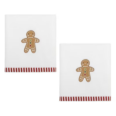 Avanti Linens Gingerbread Man 2-Pack Hand Towel Set | Target
