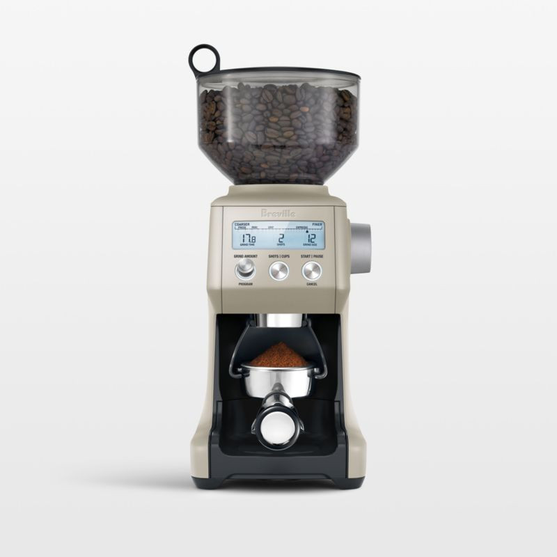 Breville Smart Grinder Pro Conical Burr Grinder in Almond Nougat | Crate & Barrel | Crate & Barrel