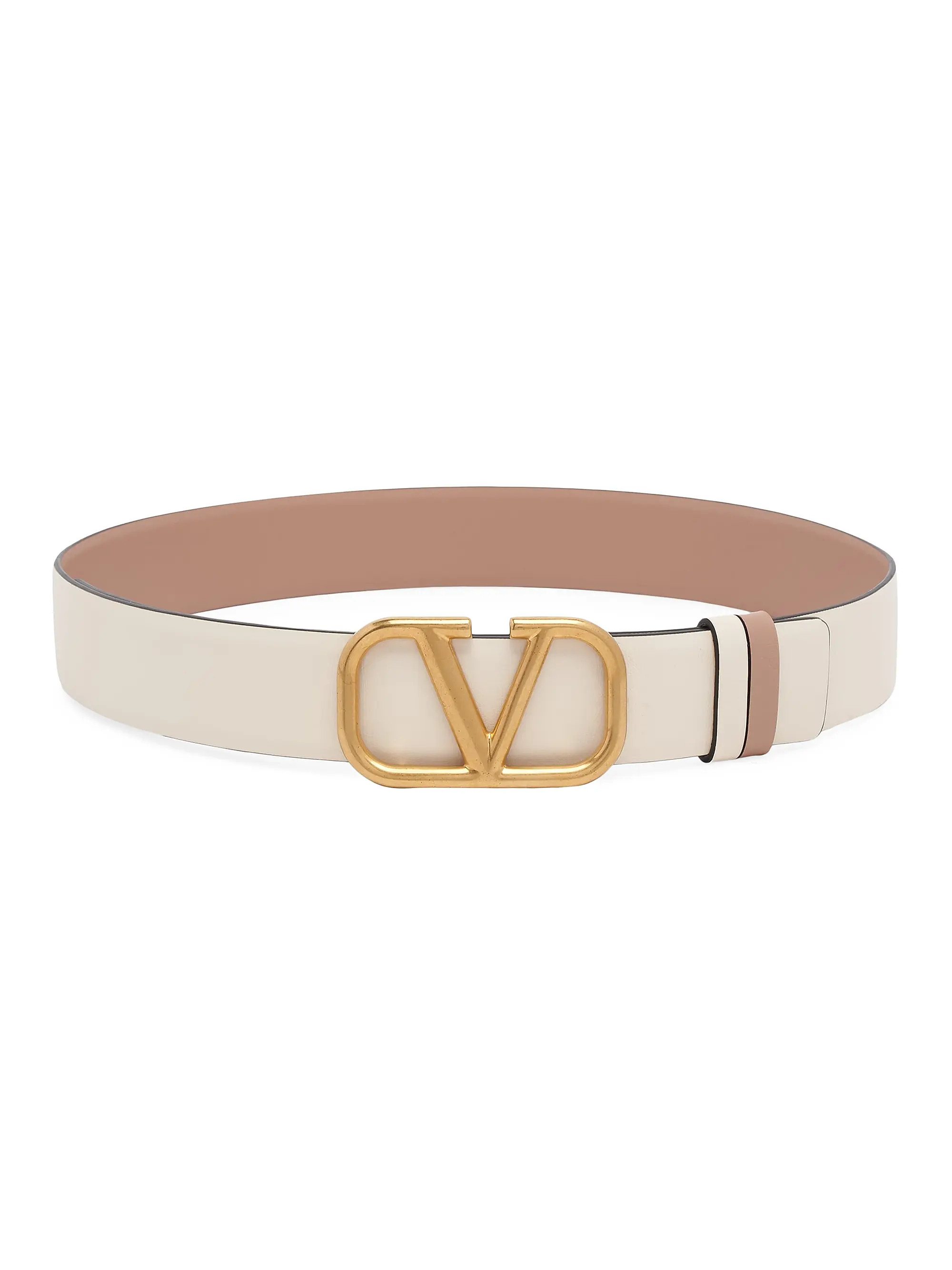 Reversible Vlogo Signature Belt In Glossy Calfskin 30mm | Saks Fifth Avenue