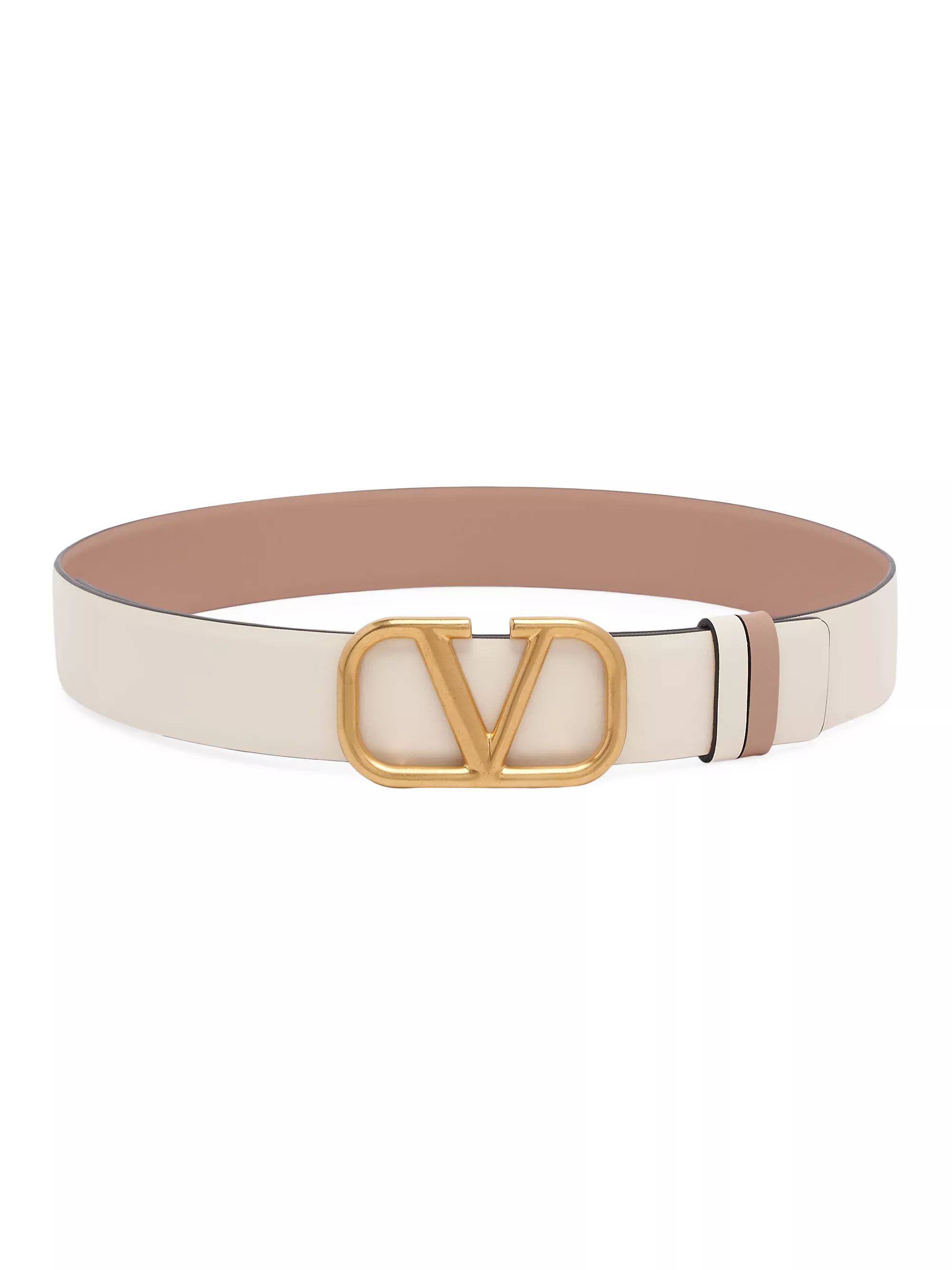 Reversible Vlogo Signature Belt In Glossy Calfskin 30mm | Saks Fifth Avenue