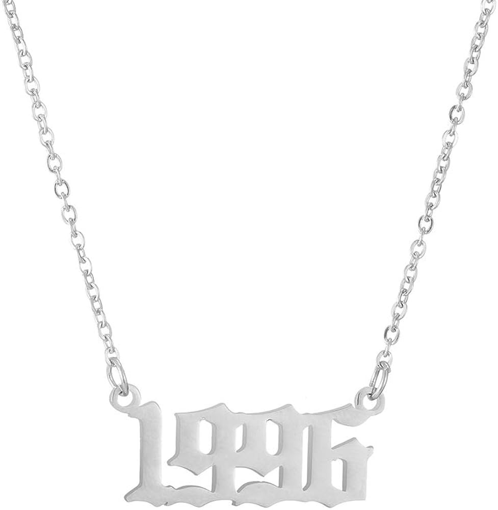 SKQIR Birth Years Necklace,Initial Year Number Pendant Necklace Birthday Gift Charm Friendship Ol... | Amazon (US)