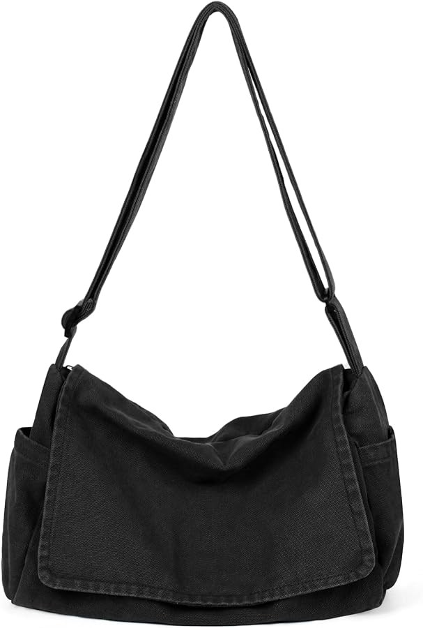 ChuLian Messenger Bag for Women Men Satchel Bag Canvas Crossbody Shoulder Bag Casual Sling Bag | Amazon (US)