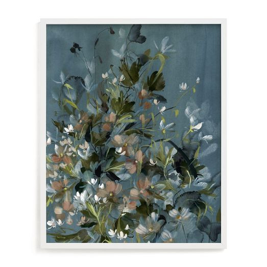 Hydrangeas at Dusk Framed Wall Art by Minted for West Elm | West Elm (US)
