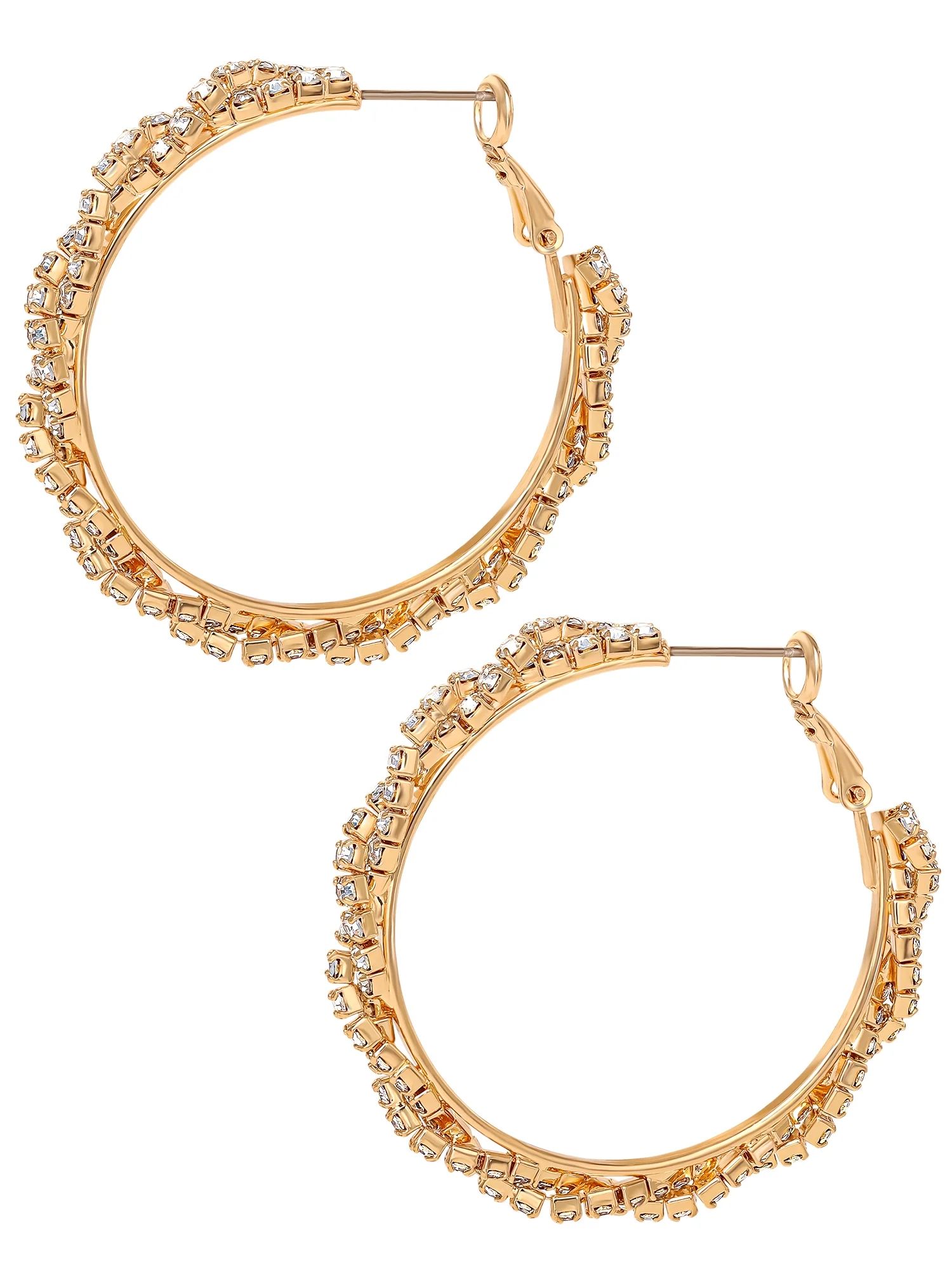 Jessica Simpson Fashion Metal Spiral Hoop Earring | Walmart (US)