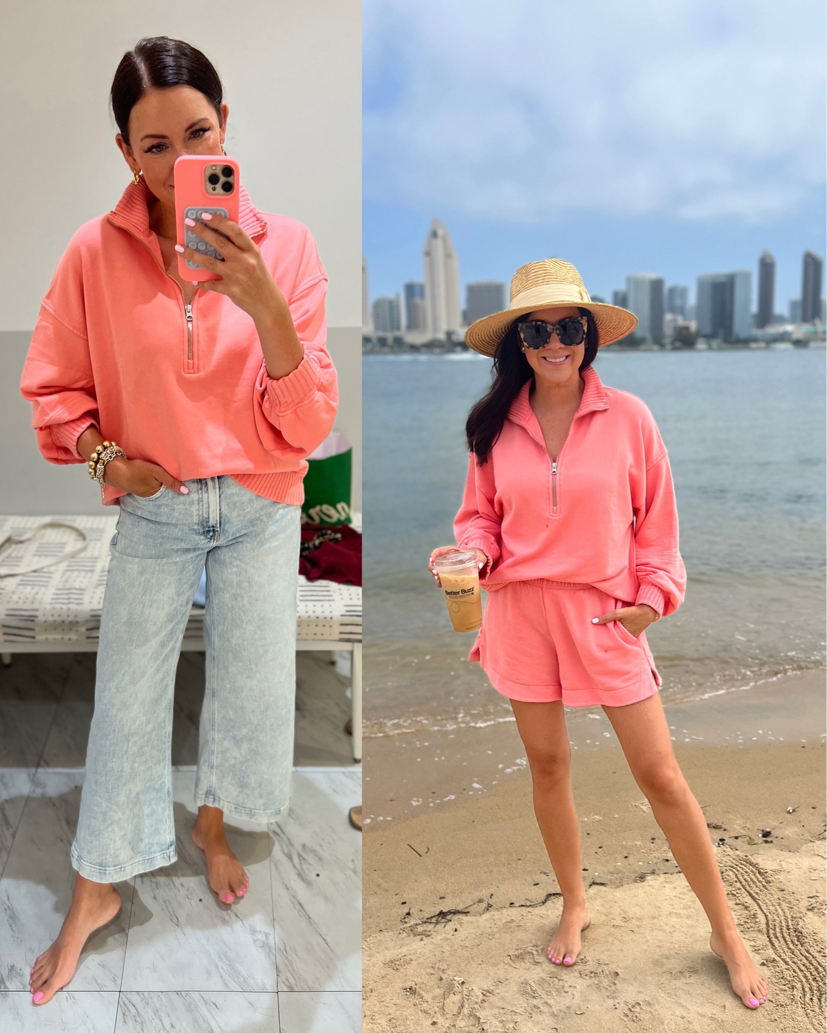 Aerie sweatshirt in a small
Aerie matching shorts in a small
Gap jeans in a 27 regular 

#LTKFindsUnder50 #LTKSaleAlert #LTKSeasonal