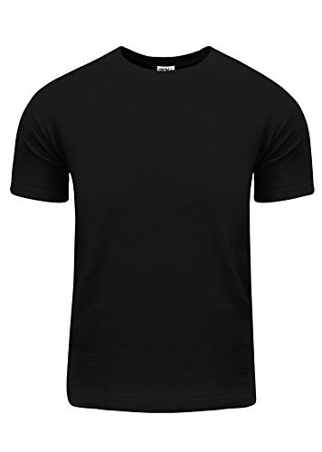 Shaka Wear Men's Cotton T-Shirt – Basic Short Sleeve Crew Neck Plain Classic Tee Top Tshirts Active Regular Big Size ACS02 Black S | Amazon (US)