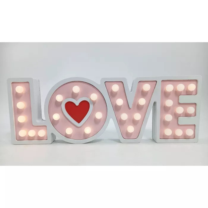 Marquee Lit Wood Love Valentine's Day Sign - Spritz™ | Target