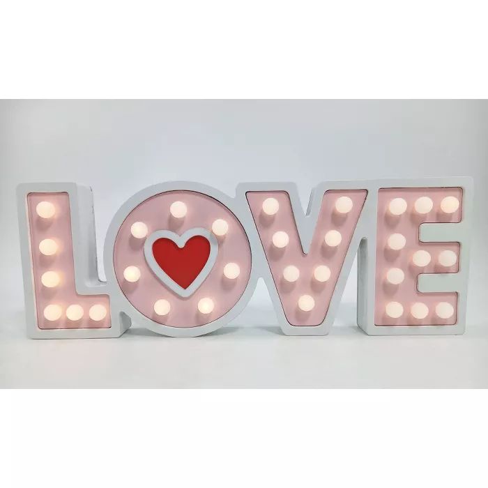 Marquee Lit Wood Love Valentine&#39;s Day Sign - Spritz&#8482; | Target