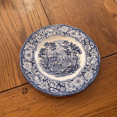 Vintage Liberty Blue Bread Plate 6” Wide Trinket Dish Staffordshire | eBay US