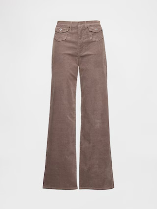 High Rise Stride Corduroy Wide-Leg Pants | Gap (US)
