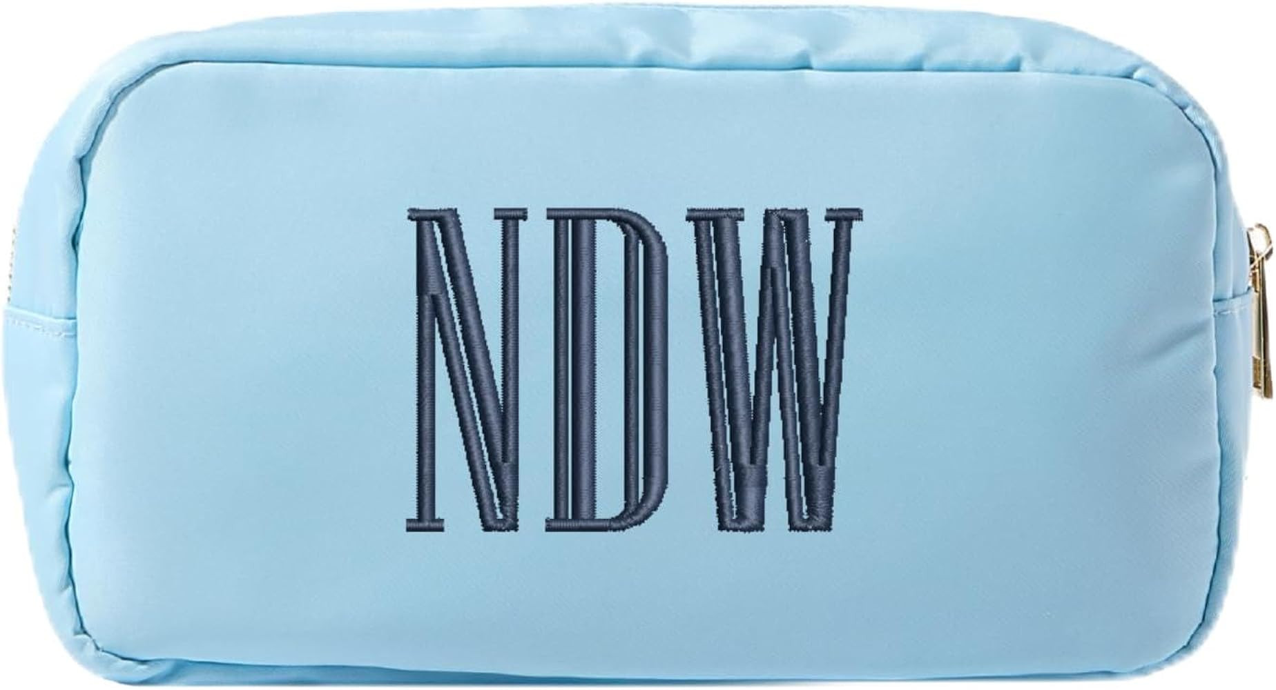 Personalized Nylon Pouch - Large Embroidered Essentials Bag for Women, Makeup, Toiletries, or Tra... | Amazon (US)