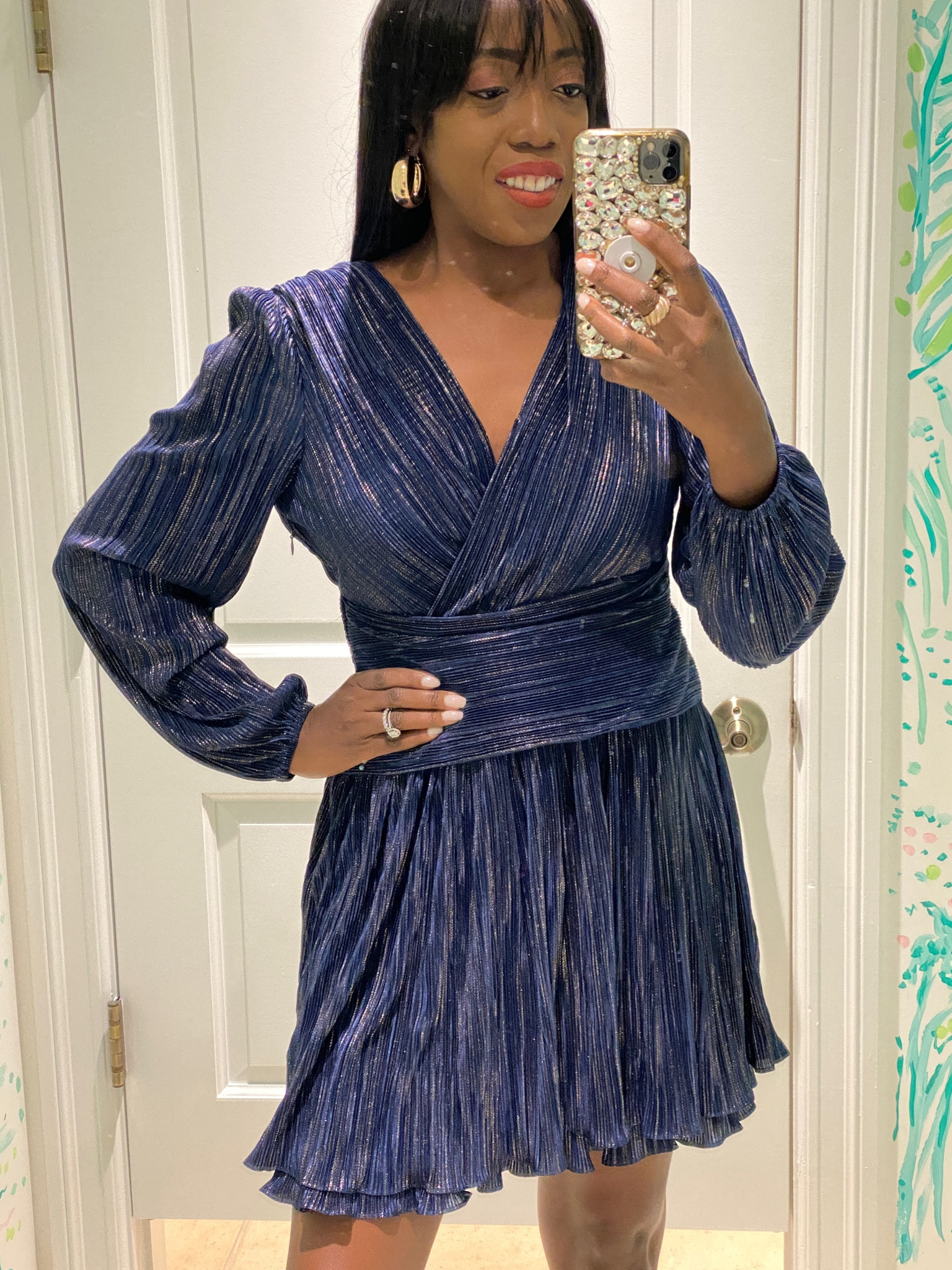 area denim dress Antoina Back-In-Stock-Four-Hundred It hits a sweet Women's Black Straight-Leg Dress Personalization:No
