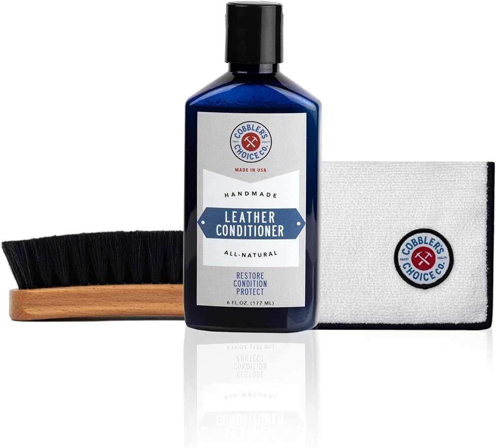 Cobbler's Choice Leather Conditioner, Brush, and Polishing Cloth Kit | Amazon (US)