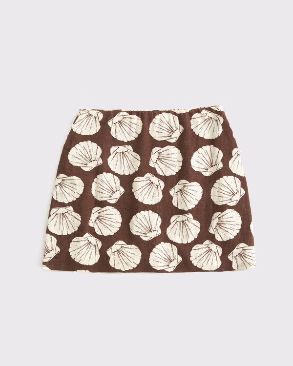 Women's The A&F Scarlett Curve Love Linen-Blend Mini Skort | Women's Bottoms | Abercrombie.com | Abercrombie & Fitch (US)