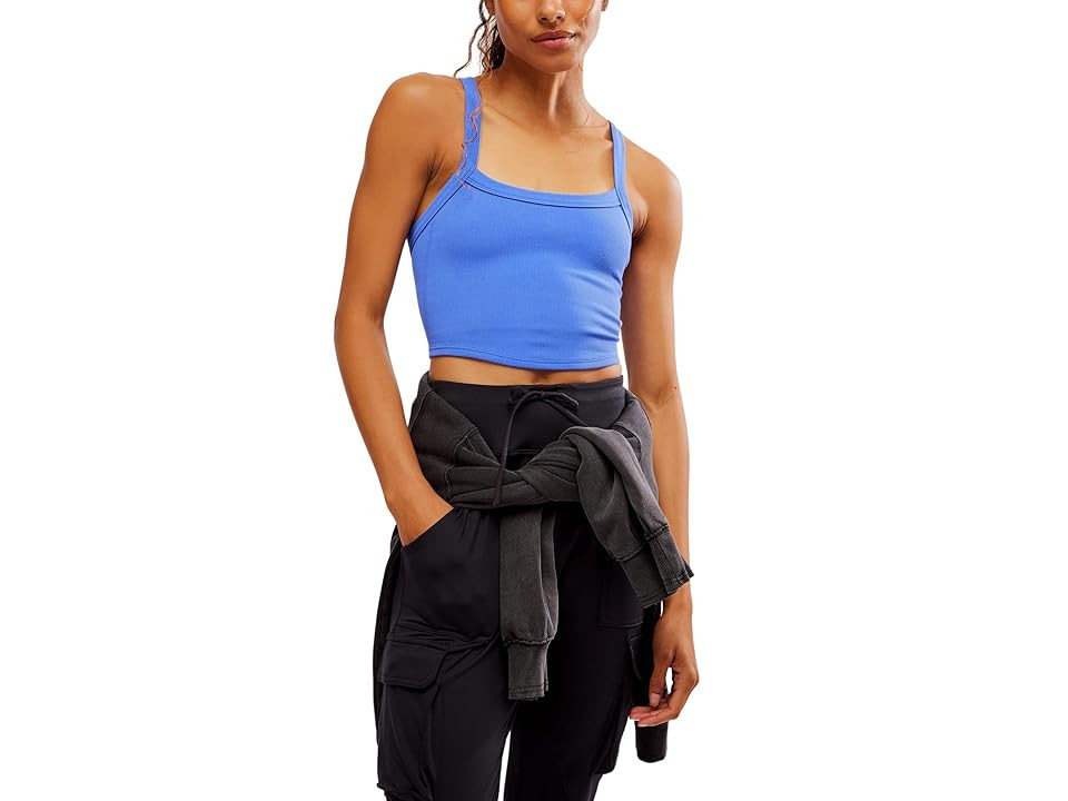FP Movement All Clear Cami Solid Women's Clothing Electric Cobalt : XL (Women's 14), Elastane/Polyester | Zappos