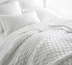Belgian Flax Linen Diamond Quilt | Pottery Barn (US)