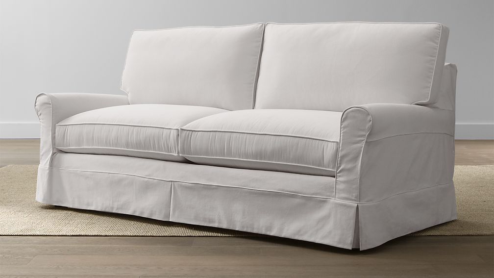 Harborside Slipcovered Apartment Sofa | Crate & Barrel