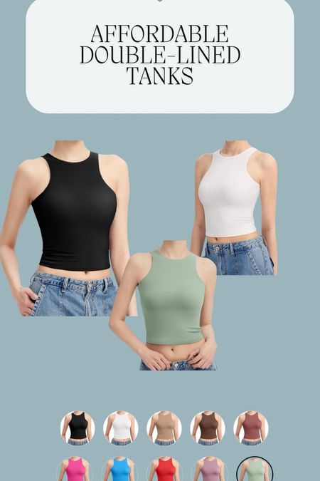 Buttery soft double lined tanks that are super stretchy and comfy. I wear a size XL in these are typically am around a size 14 or size 16

#LTKFindsUnder50 #LTKPlusSize #LTKSaleAlert